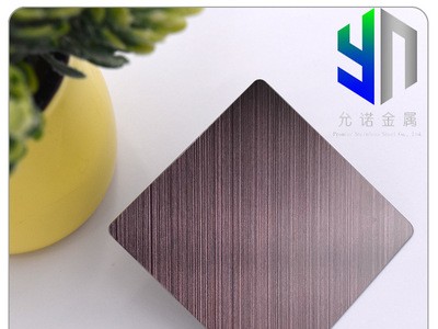 納米無指紋紫紅銅不銹鋼拉絲蝕刻水鍍真空鍍鈦廠家直銷高效打樣