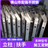 廠家定制304不銹鋼立柱 欄桿批發(fā) 工程玻璃陽(yáng)臺(tái)樓梯扶手配件