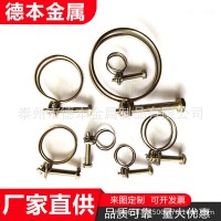 廠家直售201 304不銹鋼卡箍 雙鋼絲喉箍 鋼帶箍抱箍 現(xiàn)貨批發(fā)