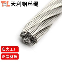 天利 304不銹鋼絲繩10mm毫米 起吊索道卷揚(yáng)機(jī)電動葫蘆用軟繩 7*19