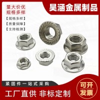 廠家現(xiàn)貨供應(yīng) 法蘭螺母鍍鋅M6-24六角法蘭螺絲帽