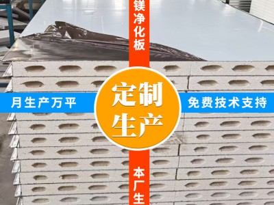 源頭廠家彩鋼夾心機制板 無塵車間凈化板 硫氧鎂凈化板可拿樣