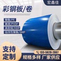 山東鍍鋅彩涂鋼板鐵皮彩鋼復(fù)合板彩鋼瓦圍擋板覆膜彩涂板彩鋼卷