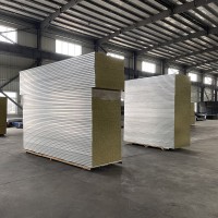 巖棉彩鋼板無(wú)塵室凈化車(chē)間用凈化板夾芯板保溫隔熱巖棉凈化板