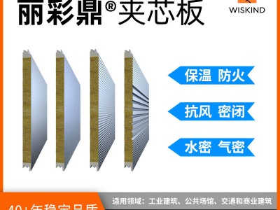 定制保溫板巖棉夾芯板聚氨酯巖棉復(fù)合板 麗彩鼎夾芯板
