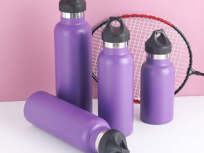 外貿(mào)單手開蓋34oz美式大口純色運動保溫瓶304不銹鋼真空運動水杯