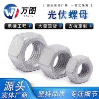 達(dá)克羅六角螺母 4級(jí)8級(jí)10級(jí)熱滲鋅高強(qiáng)度六角螺栓 熱鍍鋅光伏螺母
