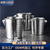 源頭工廠加厚不銹鋼虎頭冰桶 KTV創(chuàng)意冰粒桶 酒吧香檳商用冰桶