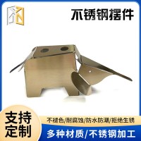 現(xiàn)代簡約金屬不銹鋼鏡面小象擺件樣板間客廳售樓中心玄關(guān)桌面裝飾