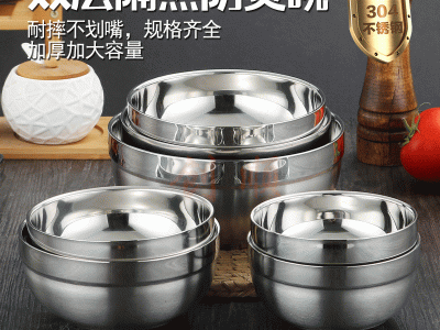 廠價(jià)直銷304不銹鋼蒸蛋碗加厚帶蓋碗雞蛋羹蒸飯碗兒童湯盅燉盅