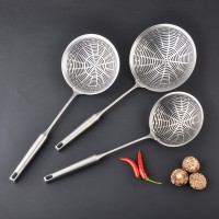 不銹鋼漏勺家用廚房撈餃子面大漏勺油炸漏網(wǎng)焯水過濾笊籬