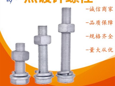 國標(biāo)熱鍍鋅螺栓螺母 光伏電力鐵塔螺栓 8.8級熱鍍鋅外六角螺絲