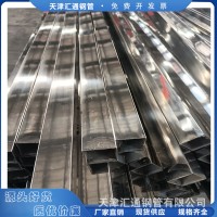 天津 201不銹鋼矩形管25*13欄桿扶手防盜網圍欄不銹鋼裝飾方矩管