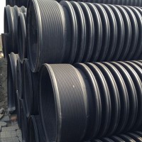 廠家直供PE大口徑波紋管dn500mm鋼絲骨架HDPE雙壁波紋管排污管