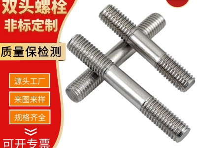 定制雙頭螺栓 生產(chǎn)廠家加工訂制高強度不銹鋼雙頭螺栓全螺紋螺柱