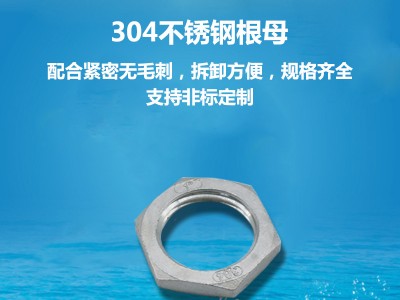 304/316不銹鋼管精鑄根母 絲扣閥門管件 水暖消防配件 1寸2寸