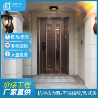 佛山廠家不銹鋼防盜門韓式入戶門平開式彩鋼家用進(jìn)戶別墅大門
