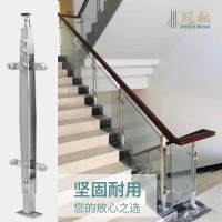 304不銹鋼樓梯扶手 商場陽臺玻璃圍護欄桿工程立柱家用室內(nèi)外別墅
